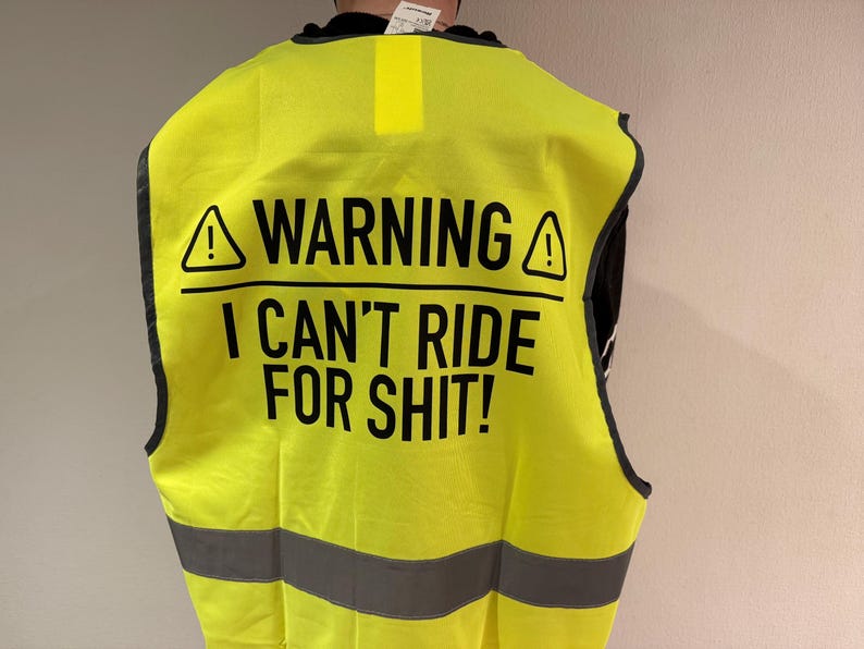 Funny Hi-Vis Horse Riding Vest, Adult Equestrian Joke Gift — photograph 3