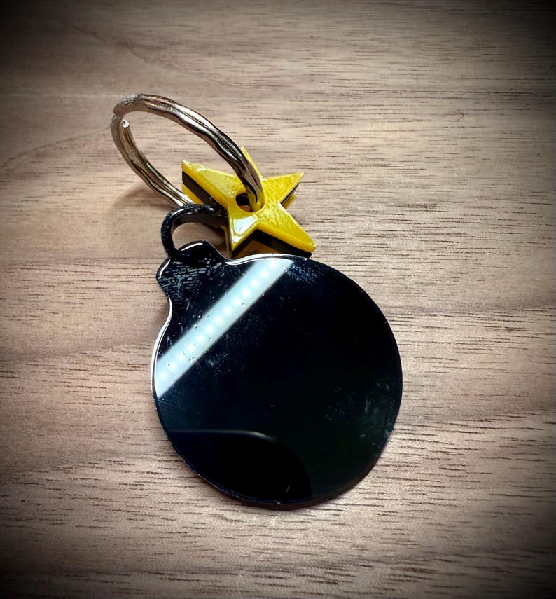 Acrylic Emoji Keyring, Colourful Bag Charm and Novelty Gift — photograph 3