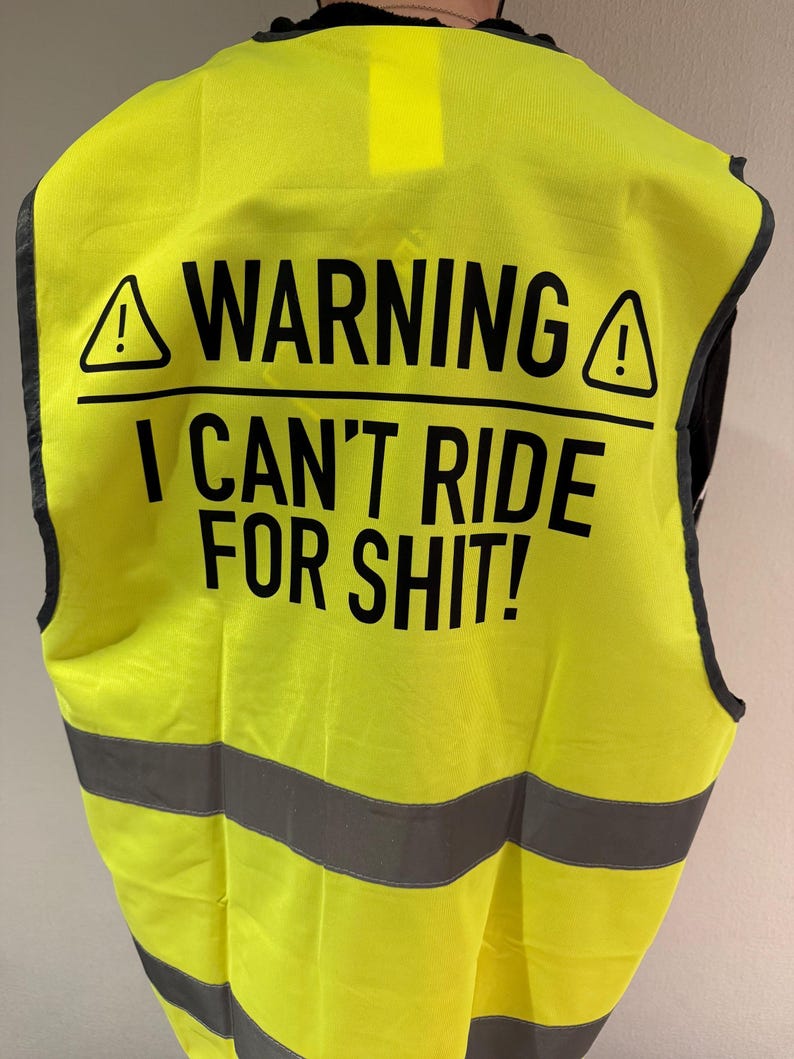 Funny Hi-Vis Horse Riding Vest, Adult Equestrian Joke Gift — photograph 1