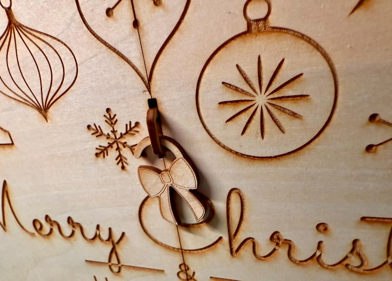 Personalised Wooden Advent Calendar, 24 Drawers, Fully Assembled Christmas Countdown — photograph 4