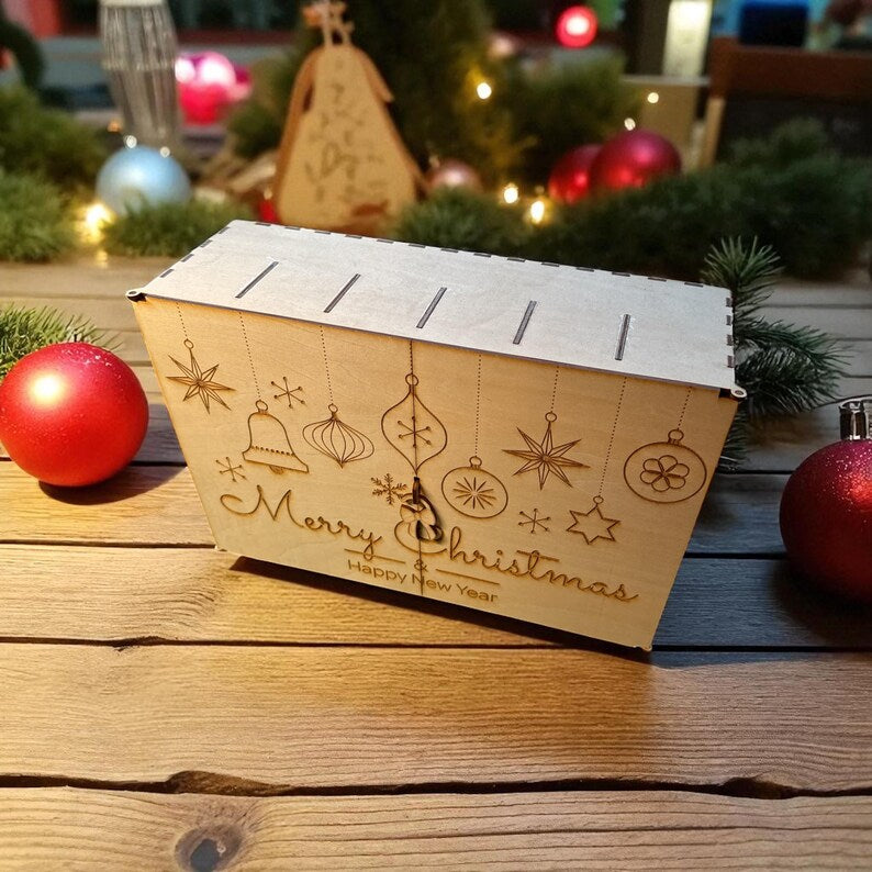 Personalised Wooden Advent Calendar, 24 Drawers, Fully Assembled Christmas Countdown — photograph 2