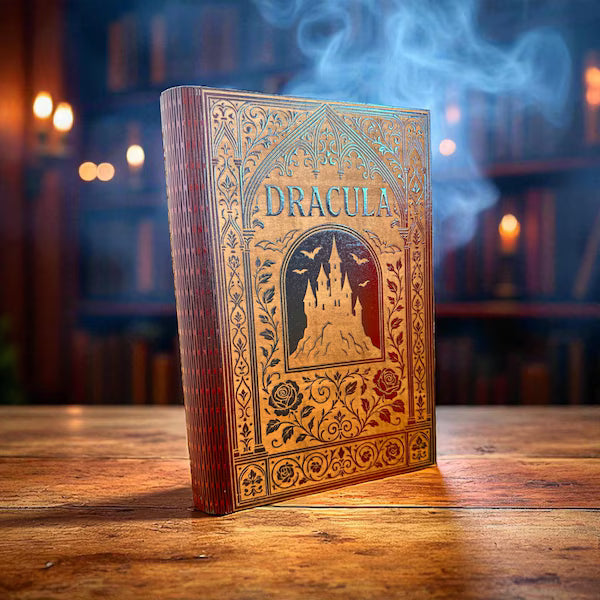 Dracula engraved book-shaped keepsake box